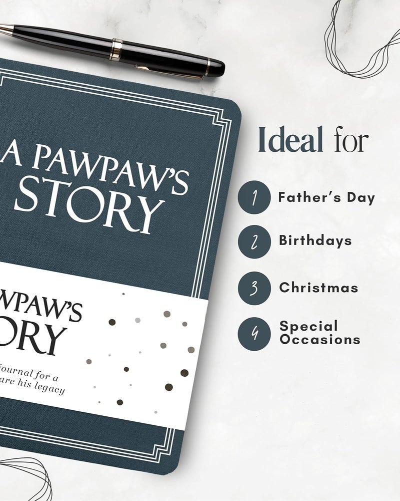 Coco & Lan Pawpaw's Life Story Journal (Hardcover): A Meaningful Keepsake for Pawpaw to Share His Journey and Memories, Book Includes 250+ Prompt, Sentimental Gift for Father's Day, Birthday & Christmas - Image 5